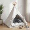 Teepee pour animaux de compagnie avec coussin 50 x 50 x 60 cm 637622637622