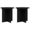 Support de Plante 2 pcs Noir 40 x 40 x 40 cm Bois d'ingénierie 637624637624