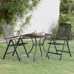 Ensemble à manger de jardin 3 pcs Maille Métal Anthracite 637626637626
