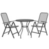 Ensemble à manger de jardin 3 pcs Maille Métal Anthracite 637626637626