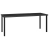 Table à dîner de jardin Noir 180x70x73 cm Résine tressée 637627637627