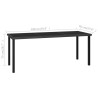 Table à dîner de jardin Noir 180x70x73 cm Résine tressée 637627637627
