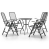 Ensemble à manger de jardin 5 pcs Maille Métal Anthracite 637634637634