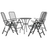 Ensemble à manger de jardin 5 pcs Maille Métal Anthracite 637634637634