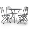 Ensemble à manger de jardin 5 pcs Maille Métal Anthracite 637639637639