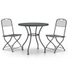Ensemble à manger de jardin 3 pcs Maille Métal Anthracite 637646637646
