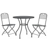 Ensemble à manger de jardin 3 pcs Maille Métal Anthracite 637646637646