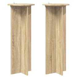 Support de Plante 2 pcs Chêne Sonoma Ø40 x 100 cm 637657637657