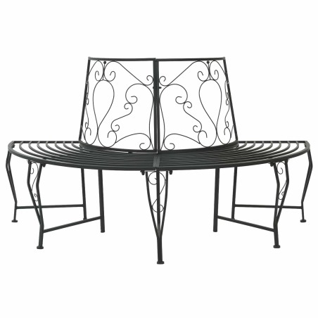 Banc d'Arbre 4-Nombre de places 160 x 80 x 89 cm Acier Noir 637661637661