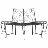Banc d'Arbre 4-Nombre de places 160 x 80 x 89 cm Acier Noir 637661637661