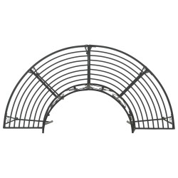 Banc d'Arbre 4-Nombre de places 160 x 80 x 89 cm Acier Noir 637661637661