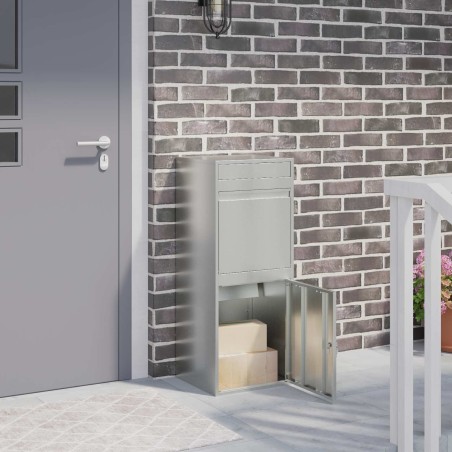 Boîte de dépôt de colis avec stockage Argenté 47,5 x 38 x 59 cm 637663637663