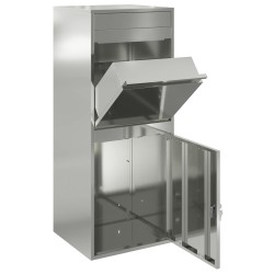 Boîte de dépôt de colis avec stockage Argenté 47,5 x 38 x 59 cm 637663637663