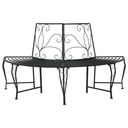 Banc d'Arbre 4-Nombre de places 160 x 80 x 89 cm Acier Noir 637664637664