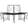 Banc d'Arbre 4-Nombre de places 160 x 80 x 89 cm Acier Noir 637664637664