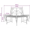 Banc d'Arbre 4-Nombre de places 160 x 80 x 89 cm Acier Noir 637664637664