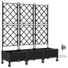 Porte-plante de jardin avec irrigation et roues 3 pc Noir PP 637665637665