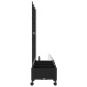 Porte-plante de jardin avec irrigation et roues 3 pc Noir PP 637665637665
