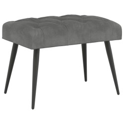 Banc avec capitonnage bouton Gris foncé 60 x 40 x 45 cm Velours 637666637666