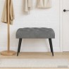 Banc avec capitonnage bouton Gris foncé 60 x 40 x 45 cm Velours 637666637666
