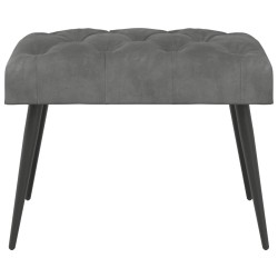 Banc avec capitonnage bouton Gris foncé 60 x 40 x 45 cm Velours 637666637666