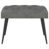 Banc avec capitonnage bouton Gris foncé 60 x 40 x 45 cm Velours 637666637666
