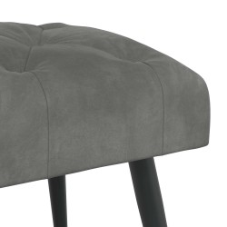 Banc avec capitonnage bouton Gris foncé 60 x 40 x 45 cm Velours 637666637666