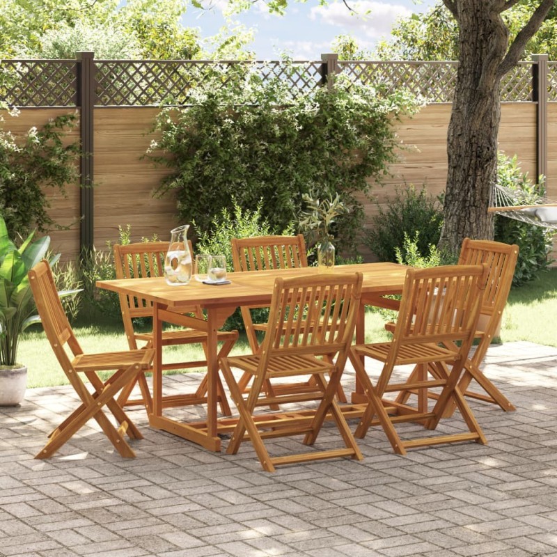 Ensemble à manger de jardin 7 pcs bois massif d'acacia 637667637667