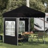 Tente de fête pop-up 195 x 195 x 245 cm Noir Tissu Oxford 637669637669