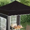 Tente de fête pop-up 195 x 195 x 245 cm Noir Tissu Oxford 637669637669