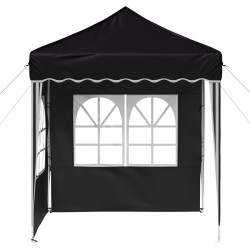 Tente de fête pop-up 195 x 195 x 245 cm Noir Tissu Oxford 637669637669