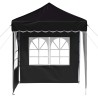 Tente de fête pop-up 195 x 195 x 245 cm Noir Tissu Oxford 637669637669