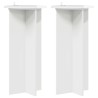 Support de Plante 2 pcs Blanc brillant 40 x 40 x 80 cm 637672637672