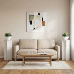 Support de Plante 2 pcs Blanc brillant 40 x 40 x 80 cm 637672637672