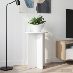 Support de Plante 2 pcs Blanc brillant Ø40 x 60 cm 637673637673