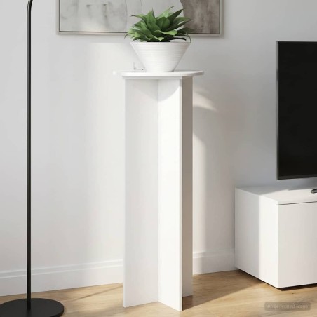 Support de Plante 2 pcs Blanc brillant Ø40 x 100 cm 637675637675