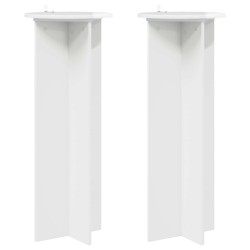 Support de Plante 2 pcs Blanc brillant Ø40 x 100 cm 637675637675