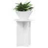 Support de Plante 2 pcs Blanc brillant Ø29,5 x 40 cm 637676637676