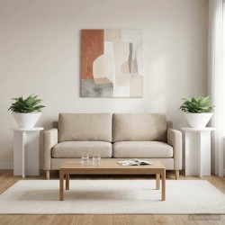 Support de Plante 2 pcs Blanc brillant Ø29,5 x 40 cm 637676637676