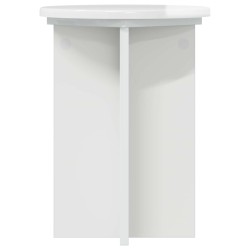 Support de Plante 2 pcs Blanc brillant Ø29,5 x 40 cm 637676637676