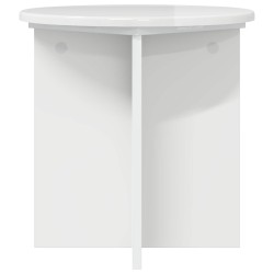 Support de Plante 2 pcs Blanc brillant 40 x 40 x 40 cm 637677637677