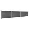 Ensemble de panneau de clôture WPC 526x105 cm Noir   637682637682