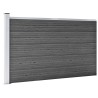 Ensemble de panneau de clôture WPC 526x105 cm Noir   637682637682