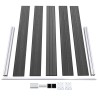 Ensemble de panneau de clôture WPC 526x105 cm Noir   637682637682