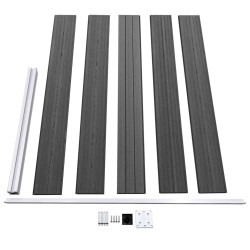 Ensemble de panneau de clôture WPC 526x105 cm Noir   637682637682