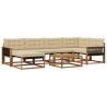 Ensemble de canapés d'extérieur 7 pcs Naturel et Beige 637684637684