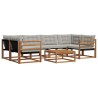 Ensemble de canapés d'extérieur 7 pcs Gris Naturel et Clair 637686637686