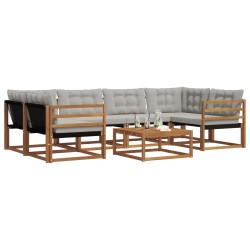 Ensemble de canapés d'extérieur 7 pcs Gris Naturel et Clair 637686637686