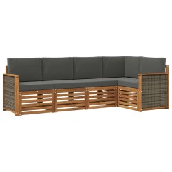 Ensemble de canapé d'angle 4 pcs Naturel et Anthracite 637691637691