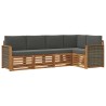 Ensemble de canapé d'angle 4 pcs Naturel et Anthracite 637691637691
